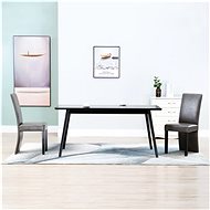 Dining chair 2 pcs gray faux leather - Dining Chair