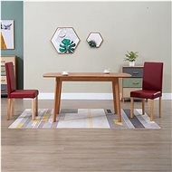 Dining chair 2 pcs red faux leather - Dining Chair