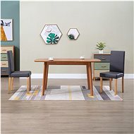 Dining chair 2 pcs gray faux leather - Dining Chair