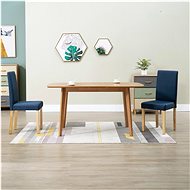 Dining chairs 2 pcs blue textile - Dining Chair