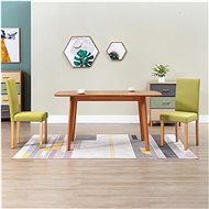 Dining chairs 2 pcs green textile - Dining Chair