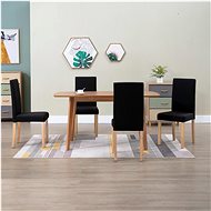 Dining chairs 4 pcs black textile - Dining Chair