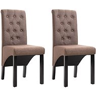 Dining chairs 2 pcs brown textile - Dining Chair