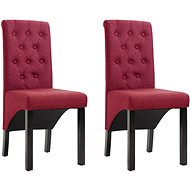 Dining chairs 2 pcs burgundy textile - Dining Chair