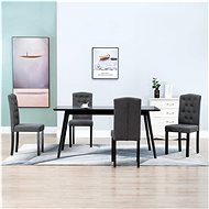 Dining chairs 4 pcs dark gray textile - Dining Chair