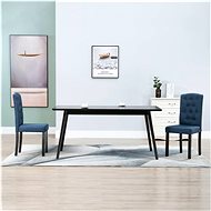 Dining chairs 2 pcs blue textile - Dining Chair