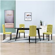 Dining chairs 4 pcs green textile - Dining Chair