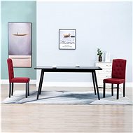 Dining chairs 2 pcs burgundy textile - Dining Chair