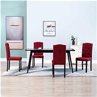Dining chairs 4 pcs burgundy textile - Dining Chair