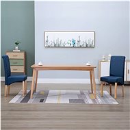 Dining chairs 2 pcs blue textile - Dining Chair