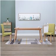 Dining chairs 2 pcs green textile - Dining Chair