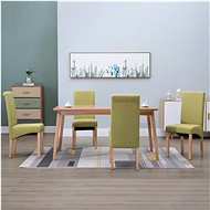 Dining chairs 4 pcs green textile - Dining Chair