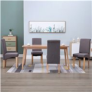 Dining chairs 4 pcs taupe textile - Dining Chair