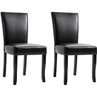 Dining chair 2 pcs black faux leather - Dining Chair