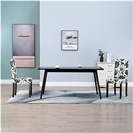 Dining chairs 2 pcs black textile - Dining Chair