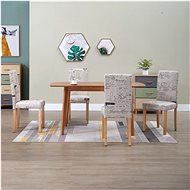 Dining chairs 4 pcs cream textile - Dining Chair