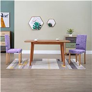 Dining chairs 2 pcs purple textile - Dining Chair