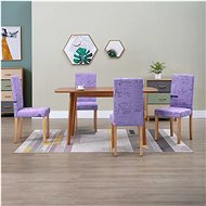 Dining chairs 4 pcs purple textile - Dining Chair