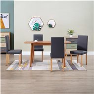 Dining chair 4 pcs gray faux leather - Dining Chair