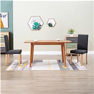 Dining chairs 2 pcs dark gray textile - Dining Chair