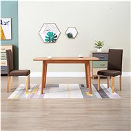 Dining chairs 2 pcs brown textile - Dining Chair