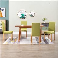 Dining chairs 4 pcs green textile - Dining Chair