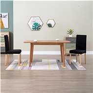 Dining chairs 2 pcs black textile - Dining Chair