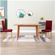 Dining chairs 2 pcs burgundy textile - Dining Chair