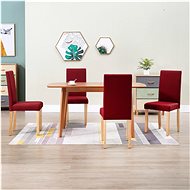 Dining chairs 4 pcs burgundy textile - Dining Chair