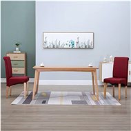Dining chairs 2 pcs red textile - Dining Chair