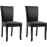 Dining chair 2 pcs brown faux leather - Dining Chair