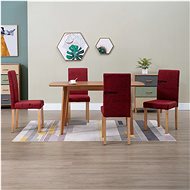 Dining chairs 4 pcs burgundy textile - Dining Chair