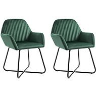 Dining chairs 2 pcs green velvet - Dining Chair