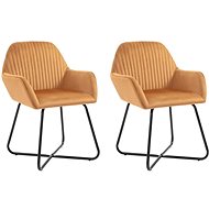 Dining chairs 2 pcs ocher velvet - Dining Chair