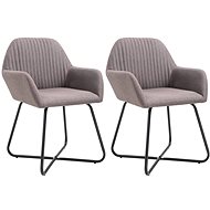 Dining chairs 2 pcs taupe textile - Dining Chair