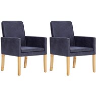 Dining chair 2 pcs gray faux brushed leather - Dining Chair
