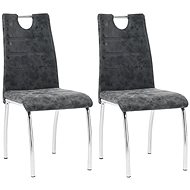 Dining chair 2 pcs black faux leather - Dining Chair