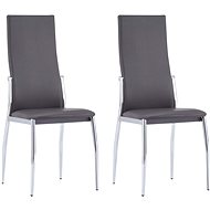 Dining chair 2 pcs gray faux leather - Dining Chair