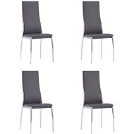 Dining chair 4 pcs gray faux leather - Dining Chair