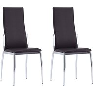 Dining chair 2 pcs brown faux leather - Dining Chair