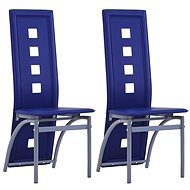 Dining chair 2 pcs blue faux leather - Dining Chair