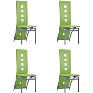 Dining chair 4 pcs green faux leather - Dining Chair