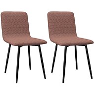 Dining chairs 2 pcs brown textile - Dining Chair