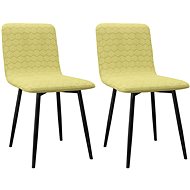 Dining chairs 2 pcs green textile - Dining Chair