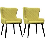 Dining chairs 2 pcs green textile - Dining Chair