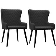 Dining chairs 2 pcs black textile - Dining Chair