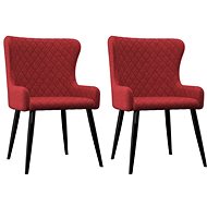 Dining chairs 2 pcs burgundy textile - Dining Chair