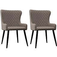 Dining chairs 2 pcs taupe textile - Dining Chair