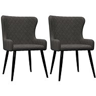 Dining chairs 2 pcs gray velvet - Dining Chair