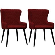 Dining chairs 2 pcs red velvet - Dining Chair